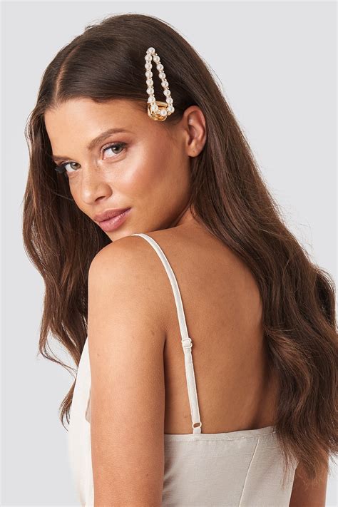 Wilma Pearl Hairclip White Na