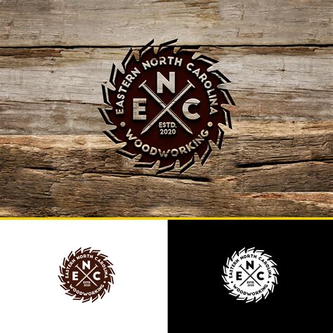 Bold Masculine Woodworking Logo Design For Enc Woodworking By Tata