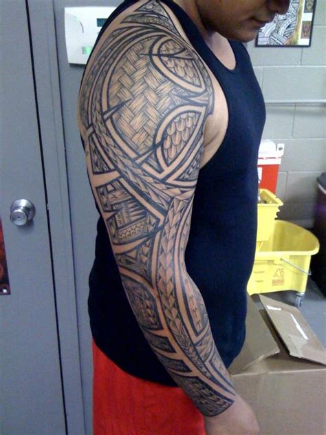 Full Arm Sleeve Tribal Tattoo Designs