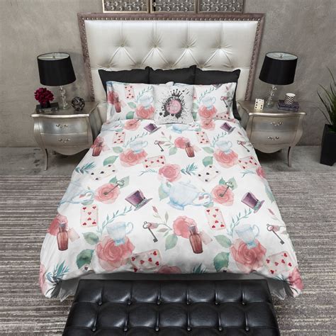 We have children's bedding sets that will match any style preference, whether you are searching for a playful and colorful sports motif for your young boy or a dramatic animal print for your little girl. Soft Watercolor Alice in Wonderland Inspired Bedding ...