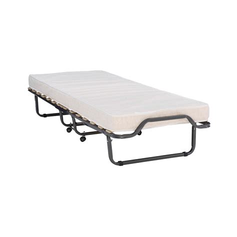 Linon Luxor Metal Frame Folding Bed With Cover In Gray