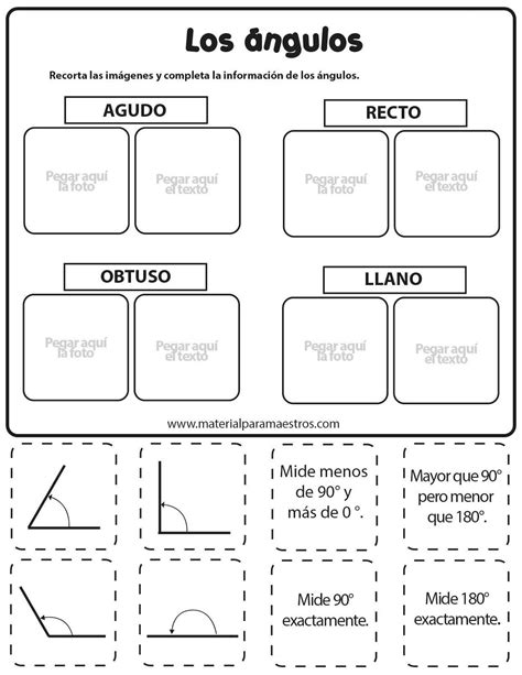 Tareitas Ejercicio De Ngulos Actividades De Geometr A Angulos