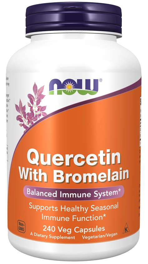 Now Supplements Quercetin With Bromelain Balanced Immune System 240 Veg Capsules Walmart