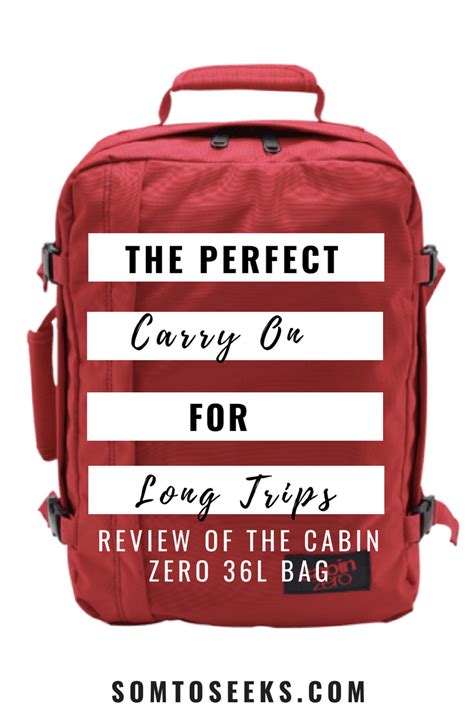 Though it be but little, this bag is mighty. Cabin Zero 36L Bag Review - The Best Carry-On for Long ...