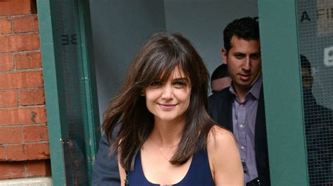 Katie Holmes New Bangs Celebrity Hairstyle Idea Haircut Inspiration