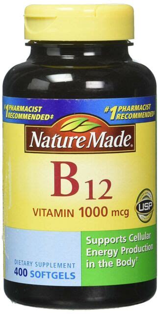 Nature Made Vitamin B12 1000 Mcg 400 Softgels For Sale Online Ebay