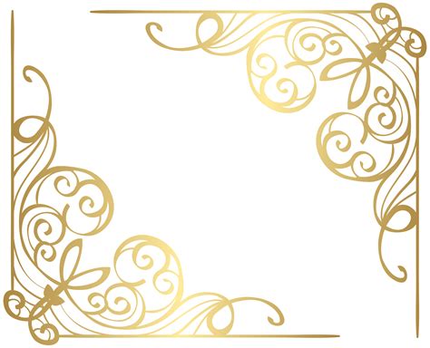 Corners Gold Png Clip Art Image Gallery Yopriceville High Quality