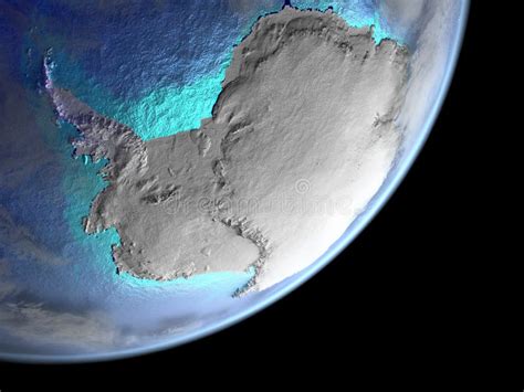 Antarctica From Space Stock Illustration Illustration Of Science