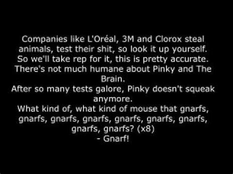 Scientifically Accurate Pinky And The Brain Lyrics Youtube