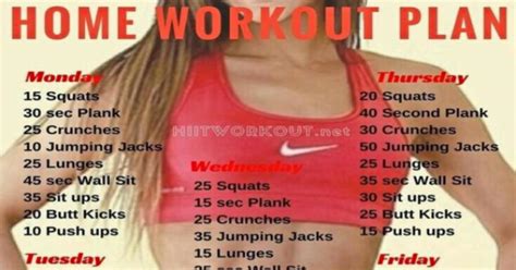 10 Week No Gym Home Workout Plan
