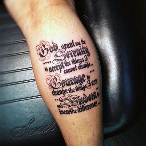 It is the prayer which teaches you to have trust in the lord with all your heart. 50 Serenity Prayer Tattoo Designs For Men - Uplifting Ideas