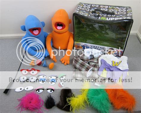 The Muppets Whatnot Workshop Puppet Lot 2 And Accesories Blue Orange Fao