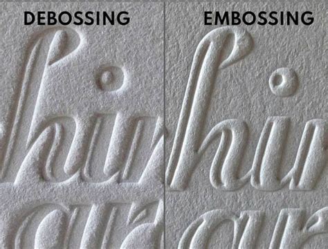 Embossing And Debossing Your Logo Print