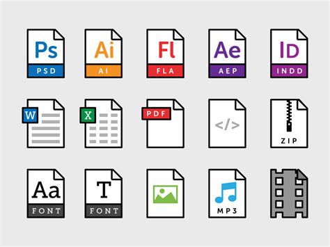 15 File Type Icons Svg Freebie Download Free Svg Resource For Sketch