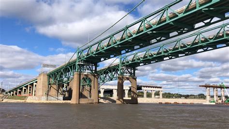 I 74 Bridge Construction Over Mississippi River In Bettendorf Iowa