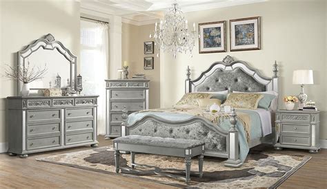 Everything arrived when they said it would, and the delivery guys set everything up, and even took all the packaging trash with them! Diana Poster Bedroom Set (Silver) Global Furniture ...