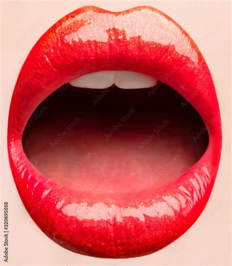 Beauty Lips Beautiful Lip Bright Pink Lipstick Close Up Macro Beautiful Mouth Sensual