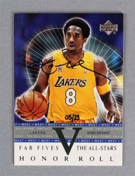 Kobe bryant 2007 2008 topps basketball retro 1957 1958 variation series mint card #24 showing this los angeles lakers star in his gold jersey. Kobe Bryant Signed Basketball Card