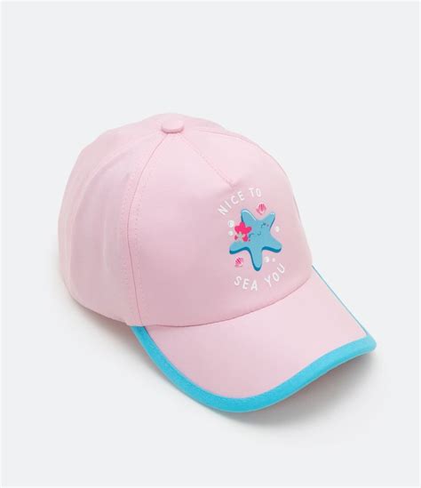 Boné Infantil Com Estampa Estrela Do Mar Rosa