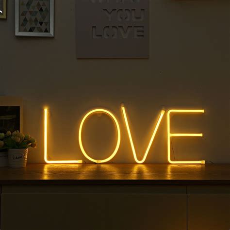 Details About Led Neon Sign 26 Letters Light Love Marry Me Neon Light