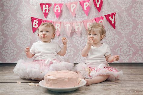 Double The Cuteness Twin Girls Cake Smash In Dublin