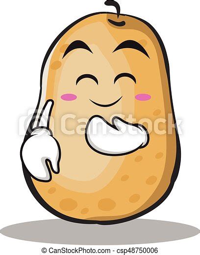 Blush Potato Character Cartoon Style Vector Illustration Canstock