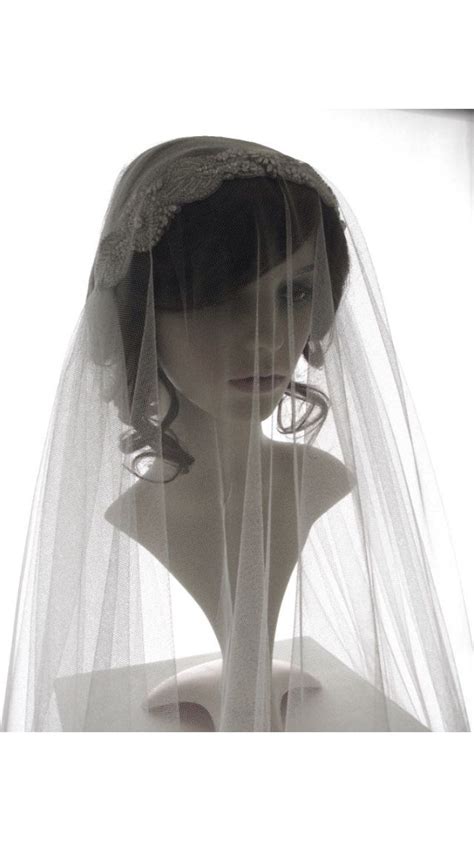 Stunning Art Deco Juliet Cap Veil With Blusher Vintage Style Veil