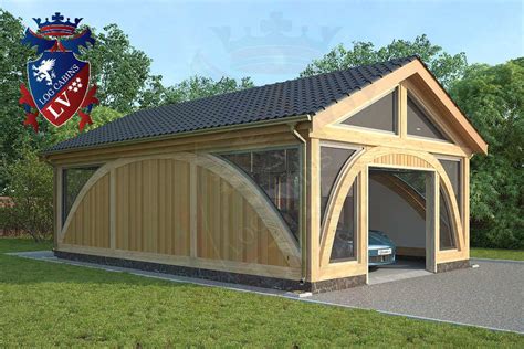 This adds insulation to the garage door without impeding its functionality. SunShine Glulam Insulated timber frame Garage 5.5m x 9.0m - Log Cabins LV Blog