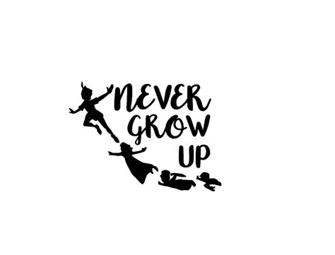 Peter Pan Never Grow Up Sticker Vehicle Yeti Etsy