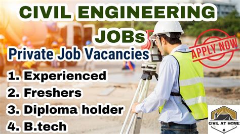Civil Engineering Jobs For Btech Civil Engineer And Diploma Holder In
