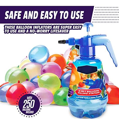 Water Balloon Pump With 250 Balloons Included 3 In 1 Air And Water