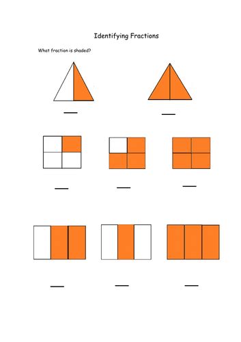 What Fraction Is Shaded Identifying Fractions Teaching Resources