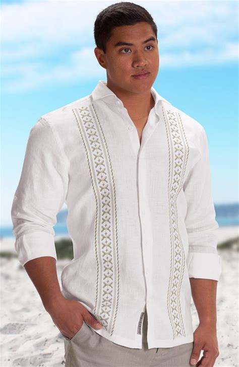 Beyond the style and quality of our linen wedding shirts for men, our options for customization are unparalleled. Butterfly Havana Italian Linen Mens Beach Shirts | Wedding ...