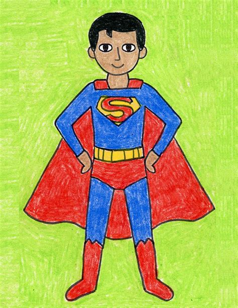 How To Draw Superman · Art Projects For Kids — Jinzzy