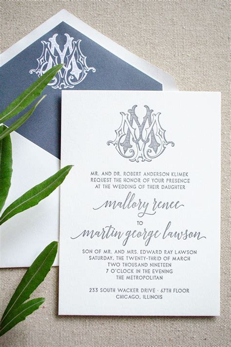 You Just Cant Go Wrong With An Invitation Design This Clean And Classic