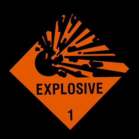 Explosive Hazchem Sticker Safety Signs Stickers