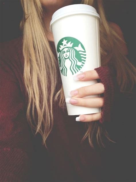 Venti Starbucks Cup Hair Starbucks Blonde Girl Drink Coffee Starbucks