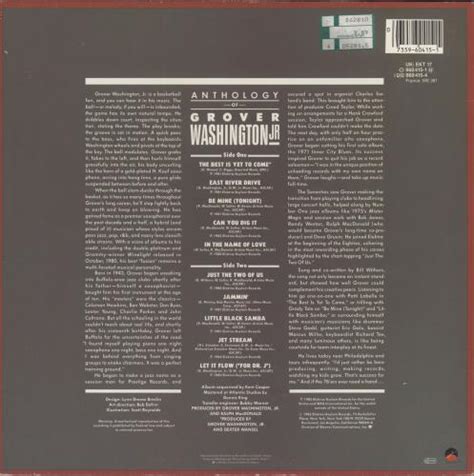 grover washington anthology of grover washington jr uk vinyl lp album lp record 743172