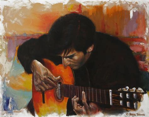Flamenco Guitar Player Painting Flamenco Guitar Player Fine Art Print