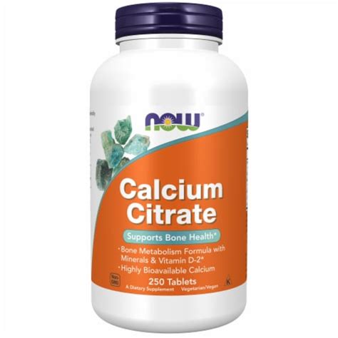 Now® Foods Calcium Citrate 250 Tablets 250 Ct Kroger
