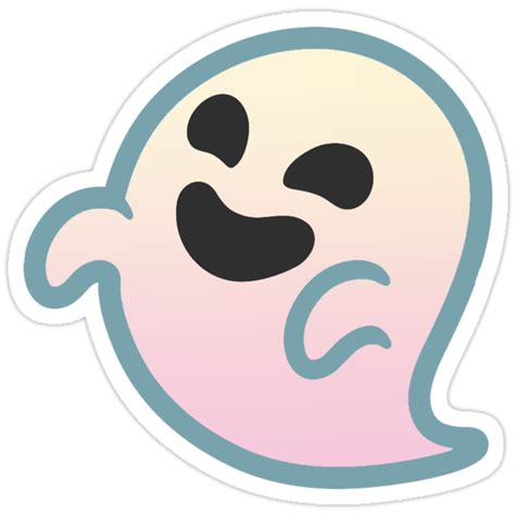 Gradient Android Ghost Emoji Stickers By Baiiley Redbubble