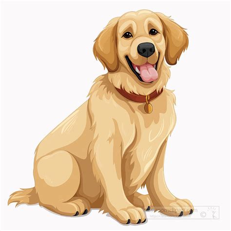 Dog Clipart Cute Golden Retriever Dog Clip Art