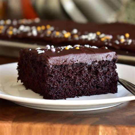 Dark Chocolate Sheet Cake With Dark Chocolate Frosting Allrecipes