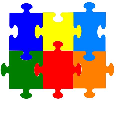 Jigsaw Puzzle 6 Pieces PNG, SVG Clip art for Web - Download Clip Art, PNG Icon Arts