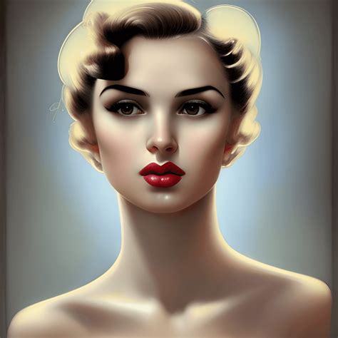 Beautiful Young Female Detailed Gorgeous Face Ultra Realistic 1940s