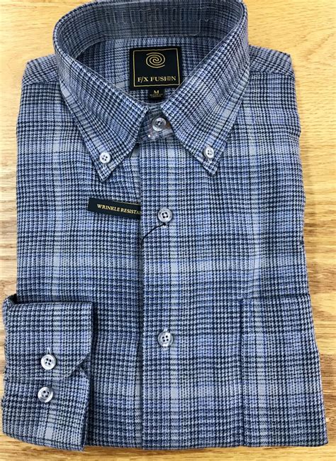 Fx Fusion Grey Mini Plaid Flannel Shirt