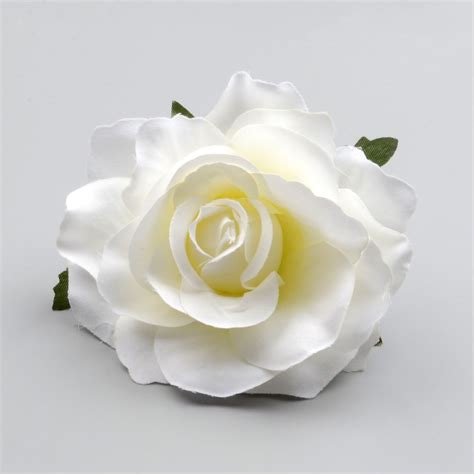 30pcs Large Artificial White Rose Silk Flower Heads For Wedding