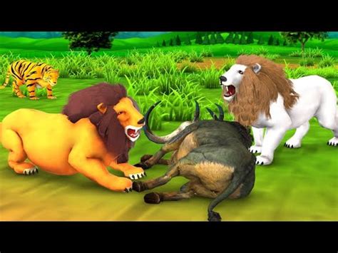 Sher Aur Gaay The Lion And Cow Moral Stories Cartoon Story