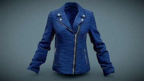 Blue Fabric Jacket Buy Royalty Free 3d Model By Polygonal Miniatures
