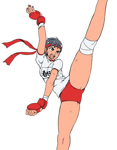 Toppa Igarappa Kasugano Sakura Capcom Street Fighter Brown Hair Buruma Gym Uniform